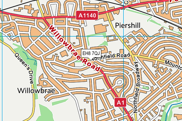 EH8 7QJ map - OS VectorMap District (Ordnance Survey) EH8 7QJ map - OS VectorMap District (Ordnance Survey)