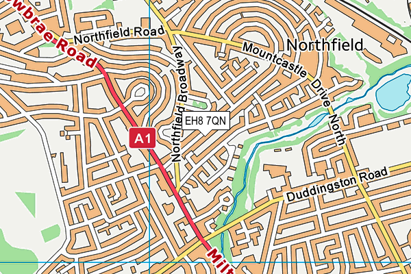 EH8 7QN map - OS VectorMap District (Ordnance Survey) EH8 7QN map - OS VectorMap District (Ordnance Survey)