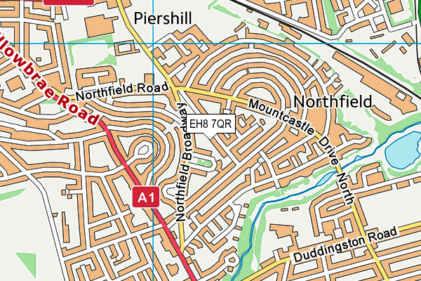 EH8 7QR map - OS VectorMap District (Ordnance Survey) EH8 7QR map - OS VectorMap District (Ordnance Survey)