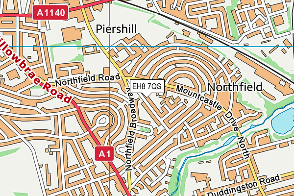 EH8 7QS map - OS VectorMap District (Ordnance Survey) EH8 7QS map - OS VectorMap District (Ordnance Survey)