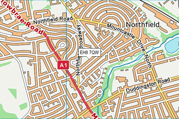 EH8 7QW map - OS VectorMap District (Ordnance Survey)