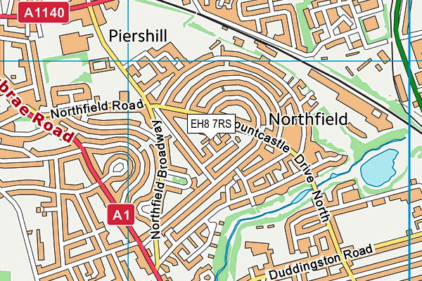 EH8 7RS map - OS VectorMap District (Ordnance Survey) EH8 7RS map - OS VectorMap District (Ordnance Survey)