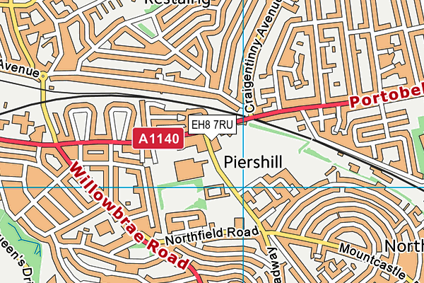 EH8 7RU map - OS VectorMap District (Ordnance Survey) EH8 7RU map - OS VectorMap District (Ordnance Survey)