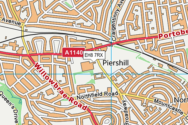 EH8 7RX map - OS VectorMap District (Ordnance Survey) EH8 7RX map - OS VectorMap District (Ordnance Survey)