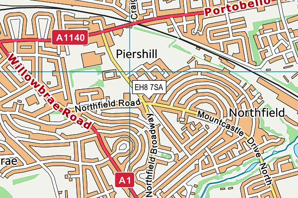 EH8 7SA map - OS VectorMap District (Ordnance Survey) EH8 7SA map - OS VectorMap District (Ordnance Survey)