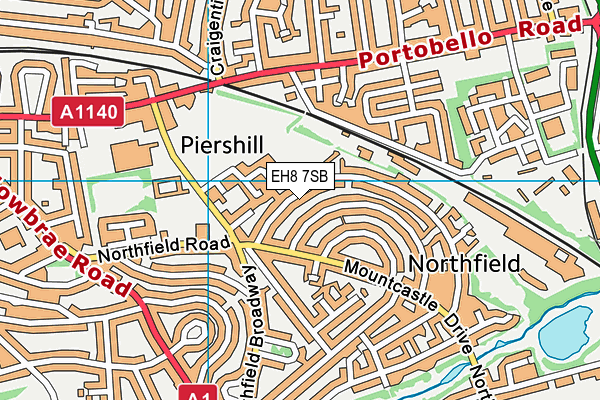 EH8 7SB map - OS VectorMap District (Ordnance Survey) EH8 7SB map - OS VectorMap District (Ordnance Survey)