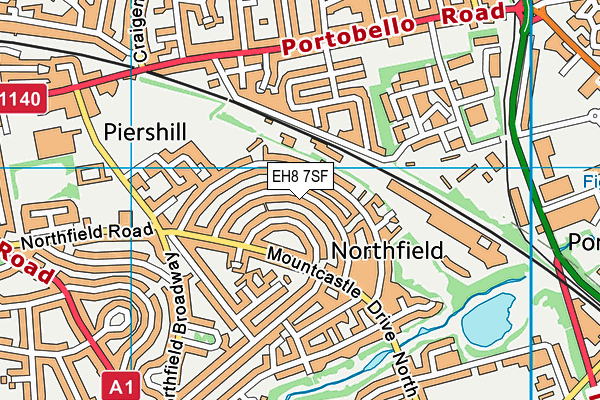 EH8 7SF map - OS VectorMap District (Ordnance Survey) EH8 7SF map - OS VectorMap District (Ordnance Survey)