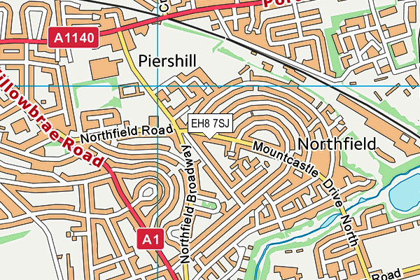 EH8 7SJ map - OS VectorMap District (Ordnance Survey) EH8 7SJ map - OS VectorMap District (Ordnance Survey)