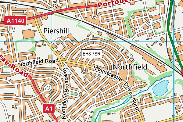 EH8 7SR map - OS VectorMap District (Ordnance Survey) EH8 7SR map - OS VectorMap District (Ordnance Survey)
