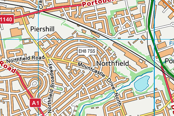 EH8 7SS map - OS VectorMap District (Ordnance Survey)