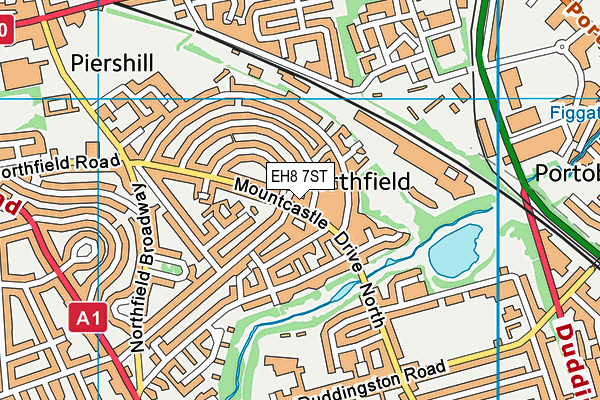 EH8 7ST map - OS VectorMap District (Ordnance Survey)