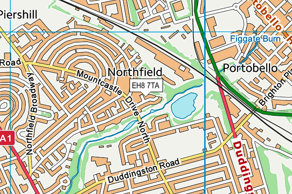 EH8 7TA map - OS VectorMap District (Ordnance Survey) EH8 7TA map - OS VectorMap District (Ordnance Survey)
