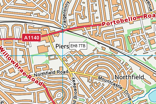 EH8 7TB map - OS VectorMap District (Ordnance Survey) EH8 7TB map - OS VectorMap District (Ordnance Survey)
