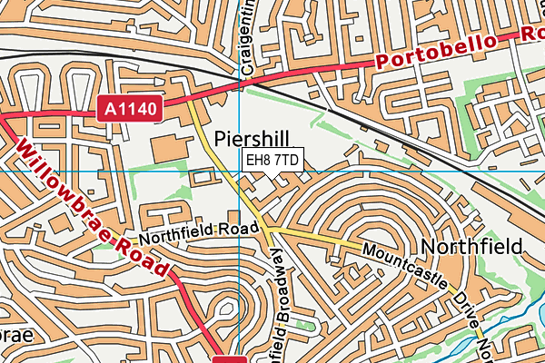 EH8 7TD map - OS VectorMap District (Ordnance Survey) EH8 7TD map - OS VectorMap District (Ordnance Survey)