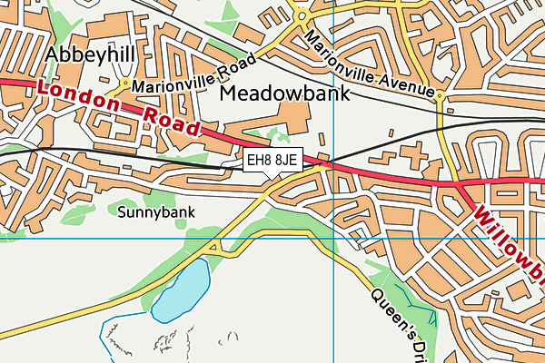 EH8 8JE map - OS VectorMap District (Ordnance Survey) EH8 8JE map - OS VectorMap District (Ordnance Survey)