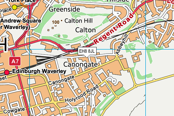 EH8 8JL map - OS VectorMap District (Ordnance Survey)