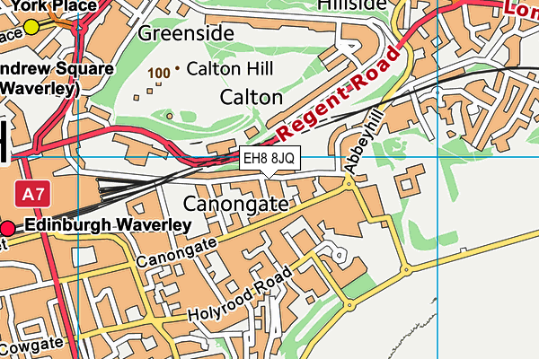 EH8 8JQ map - OS VectorMap District (Ordnance Survey) EH8 8JQ map - OS VectorMap District (Ordnance Survey)