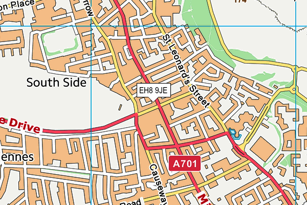 EH8 9JE map - OS VectorMap District (Ordnance Survey)