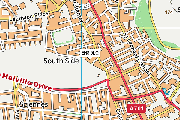 EH8 9LQ map - OS VectorMap District (Ordnance Survey) EH8 9LQ map - OS VectorMap District (Ordnance Survey)
