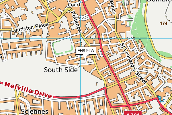 EH8 9LW map - OS VectorMap District (Ordnance Survey) EH8 9LW map - OS VectorMap District (Ordnance Survey)
