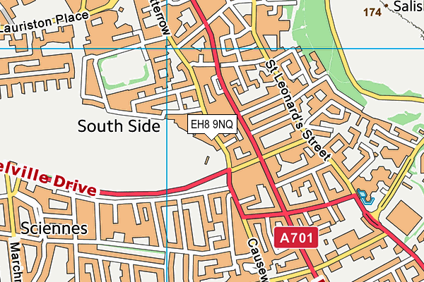 EH8 9NQ map - OS VectorMap District (Ordnance Survey)