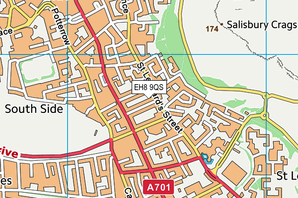 EH8 9QS map - OS VectorMap District (Ordnance Survey) EH8 9QS map - OS VectorMap District (Ordnance Survey)