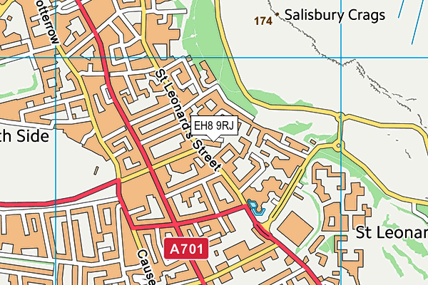 EH8 9RJ map - OS VectorMap District (Ordnance Survey)