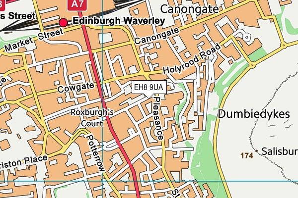 EH8 9UA map - OS VectorMap District (Ordnance Survey) EH8 9UA map - OS VectorMap District (Ordnance Survey)
