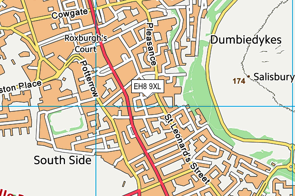 EH8 9XL map - OS VectorMap District (Ordnance Survey) EH8 9XL map - OS VectorMap District (Ordnance Survey)