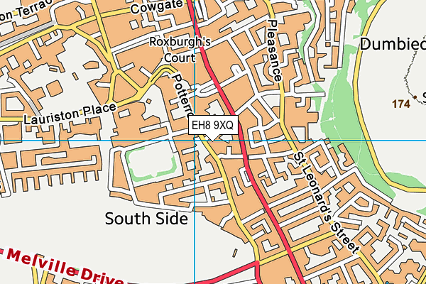 EH8 9XQ map - OS VectorMap District (Ordnance Survey) EH8 9XQ map - OS VectorMap District (Ordnance Survey)