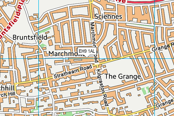 EH9 1AL map - OS VectorMap District (Ordnance Survey) EH9 1AL map - OS VectorMap District (Ordnance Survey)