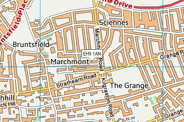 EH9 1AN map - OS VectorMap District (Ordnance Survey) EH9 1AN map - OS VectorMap District (Ordnance Survey)