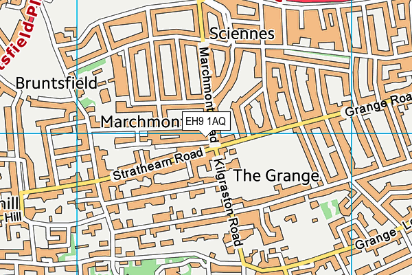 EH9 1AQ map - OS VectorMap District (Ordnance Survey) EH9 1AQ map - OS VectorMap District (Ordnance Survey)