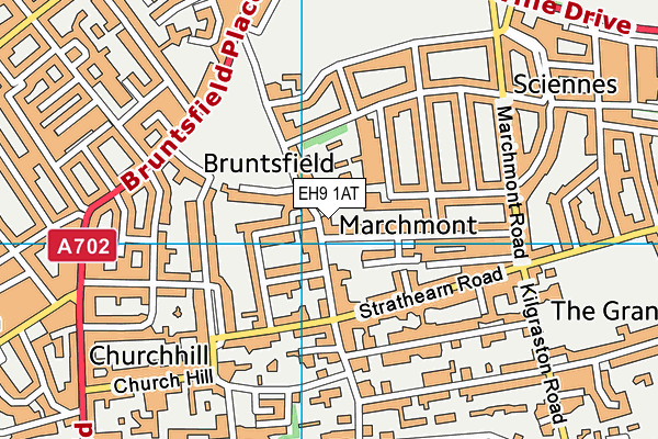 EH9 1AT map - OS VectorMap District (Ordnance Survey) EH9 1AT map - OS VectorMap District (Ordnance Survey)