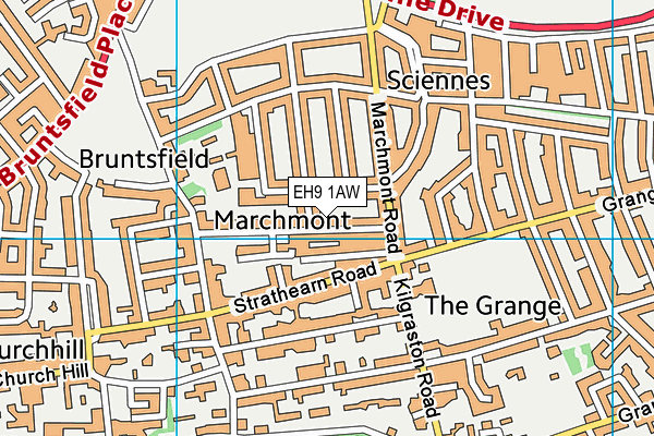 EH9 1AW map - OS VectorMap District (Ordnance Survey) EH9 1AW map - OS VectorMap District (Ordnance Survey)