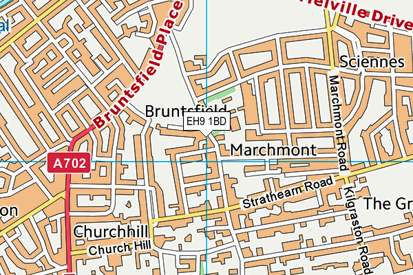 EH9 1BD map - OS VectorMap District (Ordnance Survey) EH9 1BD map - OS VectorMap District (Ordnance Survey)