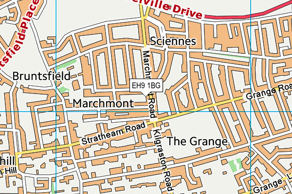 EH9 1BG map - OS VectorMap District (Ordnance Survey) EH9 1BG map - OS VectorMap District (Ordnance Survey)