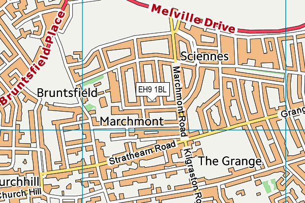 EH9 1BL map - OS VectorMap District (Ordnance Survey) EH9 1BL map - OS VectorMap District (Ordnance Survey)