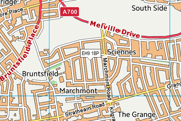 EH9 1BP map - OS VectorMap District (Ordnance Survey) EH9 1BP map - OS VectorMap District (Ordnance Survey)