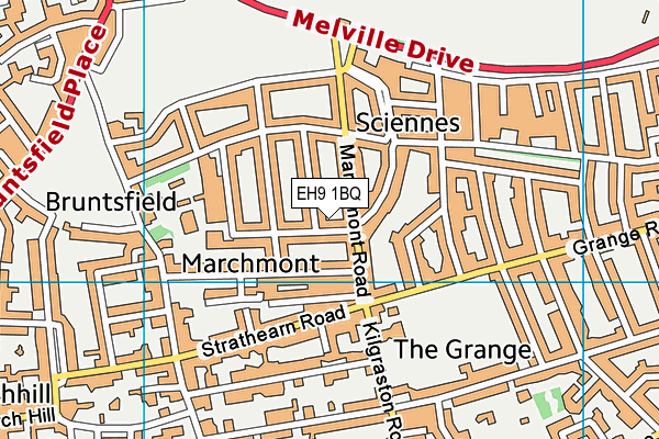 EH9 1BQ map - OS VectorMap District (Ordnance Survey) EH9 1BQ map - OS VectorMap District (Ordnance Survey)