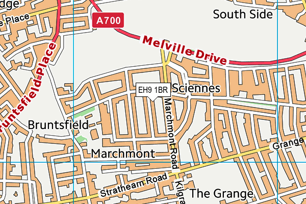 EH9 1BR map - OS VectorMap District (Ordnance Survey) EH9 1BR map - OS VectorMap District (Ordnance Survey)