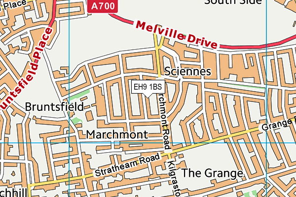 EH9 1BS map - OS VectorMap District (Ordnance Survey) EH9 1BS map - OS VectorMap District (Ordnance Survey)