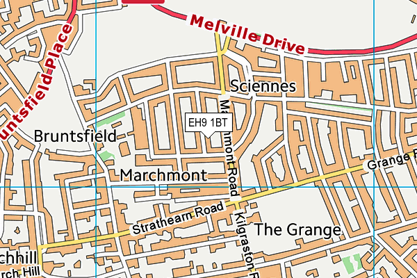 EH9 1BT map - OS VectorMap District (Ordnance Survey) EH9 1BT map - OS VectorMap District (Ordnance Survey)