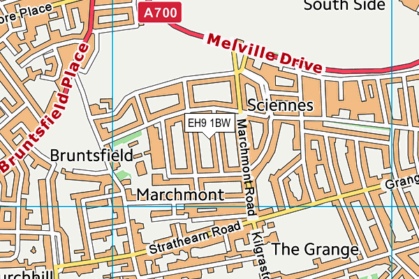 EH9 1BW map - OS VectorMap District (Ordnance Survey) EH9 1BW map - OS VectorMap District (Ordnance Survey)
