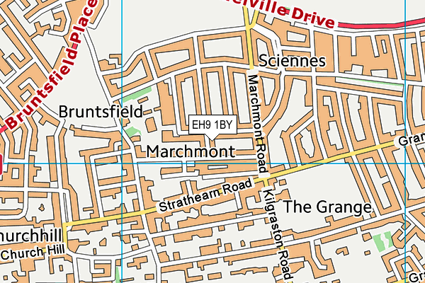 EH9 1BY map - OS VectorMap District (Ordnance Survey) EH9 1BY map - OS VectorMap District (Ordnance Survey)