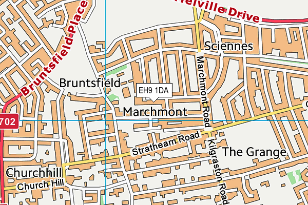 EH9 1DA map - OS VectorMap District (Ordnance Survey) EH9 1DA map - OS VectorMap District (Ordnance Survey)