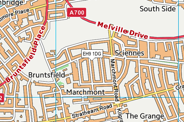 EH9 1DG map - OS VectorMap District (Ordnance Survey) EH9 1DG map - OS VectorMap District (Ordnance Survey)
