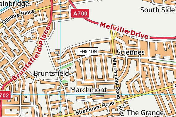 EH9 1DN map - OS VectorMap District (Ordnance Survey) EH9 1DN map - OS VectorMap District (Ordnance Survey)