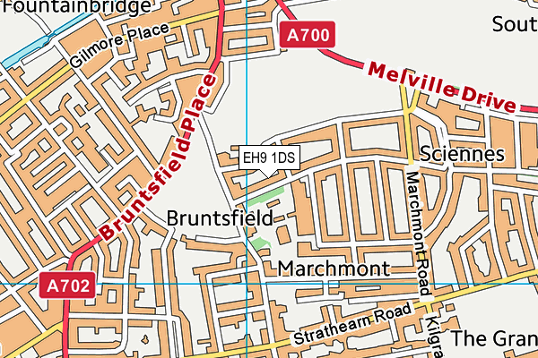 EH9 1DS map - OS VectorMap District (Ordnance Survey) EH9 1DS map - OS VectorMap District (Ordnance Survey)