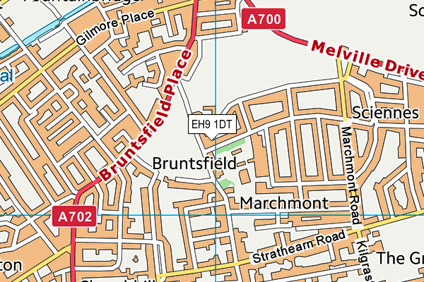 EH9 1DT map - OS VectorMap District (Ordnance Survey) EH9 1DT map - OS VectorMap District (Ordnance Survey)
